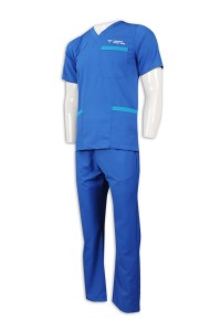 NU055 Production of male nurse uniforms Summer Nursing staff uniforms 65% polyester 35% cotton Clinic uniforms garment factory